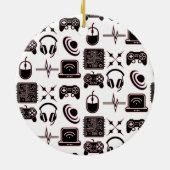 Personalisiert Gamer Girl | Gaming Keramik Ornament (Hinten)