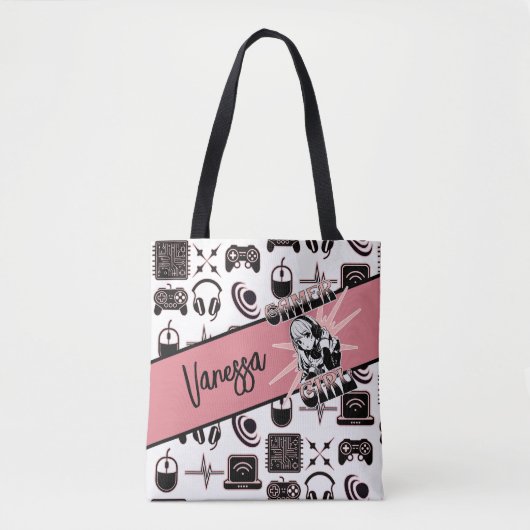 Personalisiert Gamer Girl | Gaming Tasche (Vorderseite)