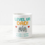 Personalisiert Gamer Vater | Level-Up-Vater mit Pl Kaffeetasse (Mittel)