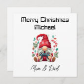 Personalisiert Gamer Weihnachtskarte Feiertagskarte (Vorne/Hinten)