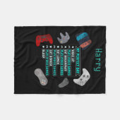 Personalisiert Gaming perfekt Tag mit Controller Fleecedecke (Vorderseite (Horizontal))