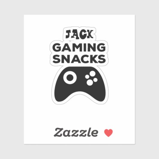 Personalisiert Gaming Snacks Aufkleber (Blatt)