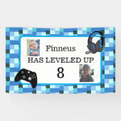 Personalisiert Gaming Themed Blue Banner (Horizontal)