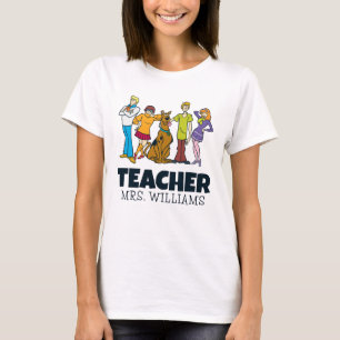 Personalisiert Ganze Gang 14 Mystery Inc Lehrer T-Shirt