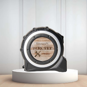 Personalisiert Garage Work Shop Holzaussehen Maßband