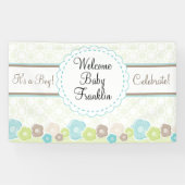 Personalisiert Garden Boys Baby Showbanner Banner (Horizontal)