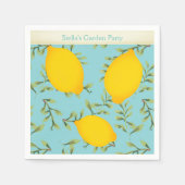 Personalisiert Garden Party Lemon Paper Napkins Serviette (Vorderseite)