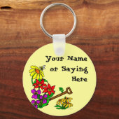 Personalisiert Gardener Sprichwort Schlüsselanhänger (Vorderseite)