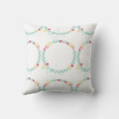 Personalisiert Garland Floral Baby Foto Kissen (Rückseite)