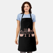 Personalisiert Gartenbauer Rose Goldname Schürze (Getragen)