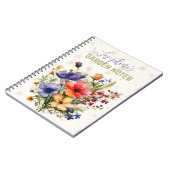 Personalisiert Gartenblumenheft Notizblock (Linke Seite)
