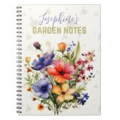 Personalisiert Gartenblumenheft Notizblock (Vorderseite)