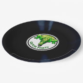 Personalisiert Gator Party 9" Round Paper Teller (Schrägansicht)