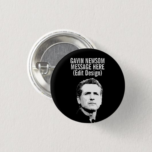 Personalisiert Gavin Newsom Button (Vorne & Hinten)