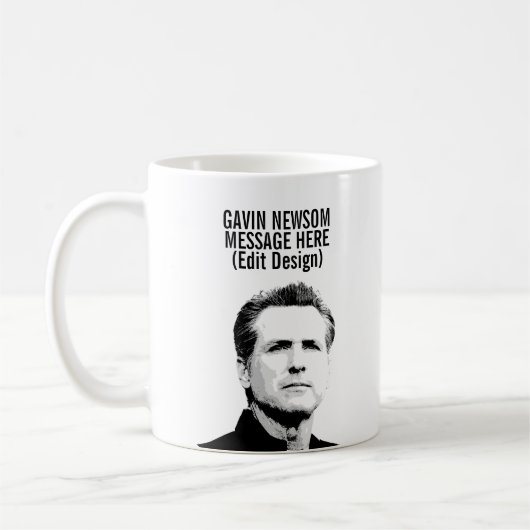 Personalisiert Gavin Newsom Kaffeetasse (Links)
