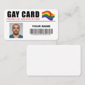 Personalisiert Gay Card Funny Gift Joke Gay Identi Visitenkarte (Vorne/Hinten)
