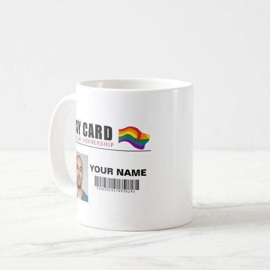 Personalisiert Gay Card Premium-Mitgliedschaftside Kaffeetasse (Vorderseite Links)