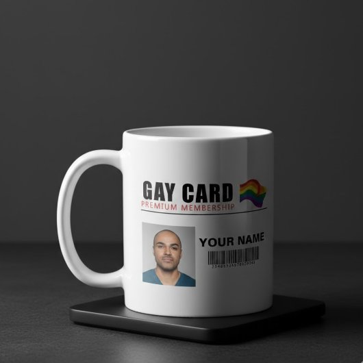 Personalisiert Gay Card Premium-Mitgliedschaftside Kaffeetasse