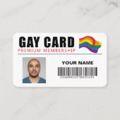 Personalisiert Gay Card Premium-Mitgliedschaftside Visitenkarte (Vorderseite)