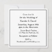 Personalisiert Gay Wedding LGBTQIA+ Foto Einladung (Rückseite)