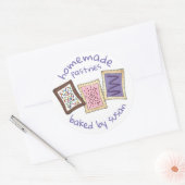 Personalisiert gebacken mit hausgemachten Toaster- Runder Aufkleber (Umschlag)