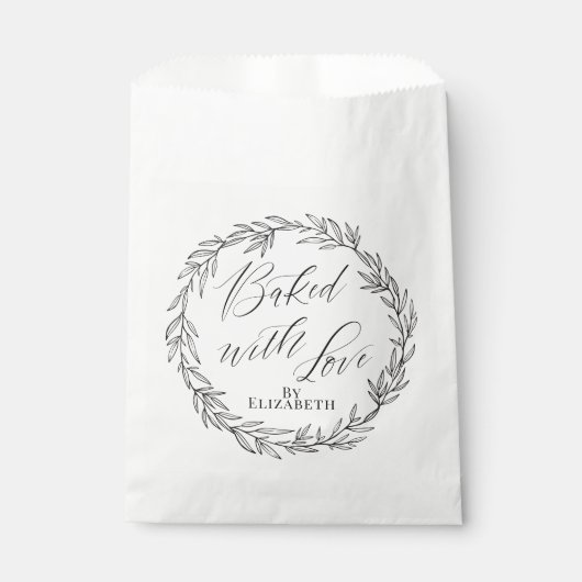 Personalisiert gebacken mit Liebe Elegant Geschenktütchen (Vorderseite)