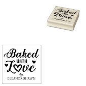 Personalisiert gebacken mit Liebe Kalligrafie Gummistempel (Stempel)