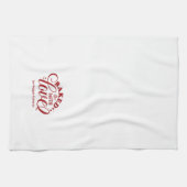 Personalisiert gebacken mit Liebe Rote Bäckerei Kü Geschirrtuch (Horizontal)
