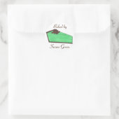 Personalisiert gebackenes, von Grasshopper-Kuchen- Runder Aufkleber (Tasche)
