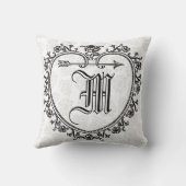 Personalisiert geblüht mit Monogramm Kissen (Rückseite)