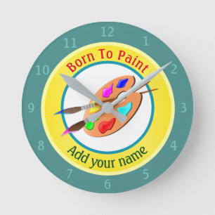 Personalisiert geboren runde wanduhr