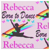 PERSONALISIERT GEBOREN ZU TANZEN PERSONALISIERT FA STOFF (Nahaufnahme)