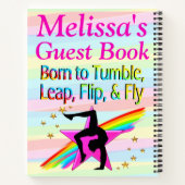 PERSONALISIERT GEBOREN ZU TUMBLE GYMNASTICS NOTEBO NOTIZBLOCK (Rückseite)