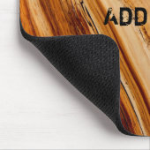 Personalisiert gebrannte Baumstamm-Textur Mousepad (Ecke)