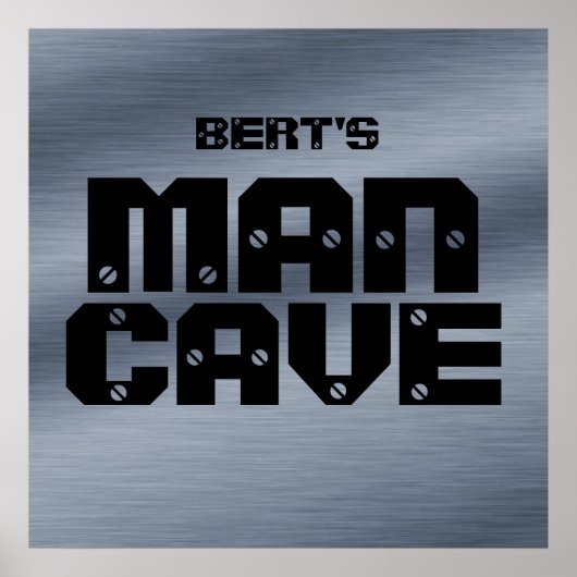 Personalisiert gebürstetes Grobposter aus Stahl Poster (Vorne)