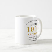 Personalisiert Geburtstag 1960 Elegant Ihren Namen Kaffeetasse (VorderseiteRechts)