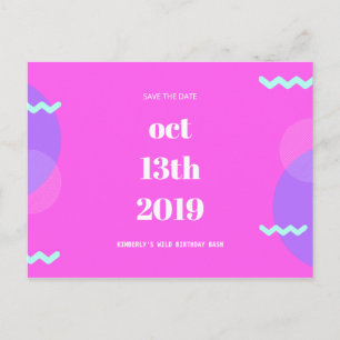 Personalisiert - Geburtstag Save the Date Postkarte