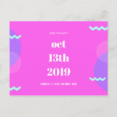 Personalisiert - Geburtstag Save the Date Postkarte (Vorderseite)