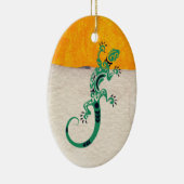 Personalisiert Gecko Lizard on Stone and Stucco Keramik Ornament (Rechts)