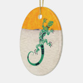 Personalisiert Gecko Lizard on Stone and Stucco Keramik Ornament (Links)