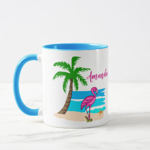Personalisiert Gedreht Flop Flamingo Tasse