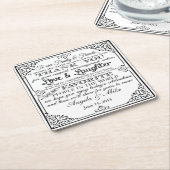 personalisiert Gefallen Hochzeit Untersetzer Viele (angewinkelt)