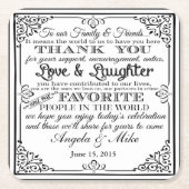 personalisiert Gefallen Hochzeit Untersetzer Viele (Vorderseite)