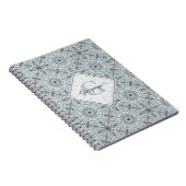 Personalisiert geflorale Harmonie Gray Mandala Notizblock (Rechte Seite)