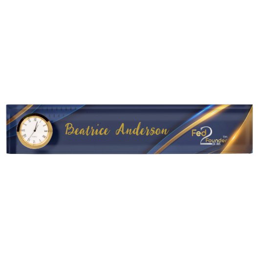 Personalisiert Gefüttert2Name Plate Namensplakette (Vorderseite)