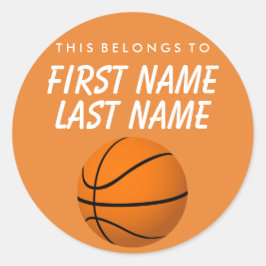 Personalisiert gehört dies zum Aufkleber - Basketb