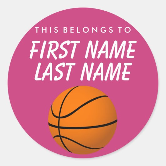 Personalisiert gehört dies zum Aufkleber - Basketb (Vorderseite)