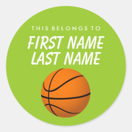 Personalisiert gehört dies zum Aufkleber - Basketb