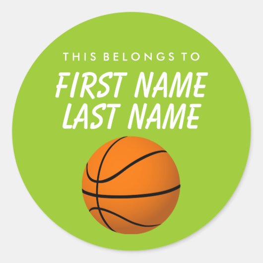 Personalisiert gehört dies zum Aufkleber - Basketb (Vorderseite)