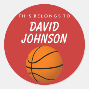 Personalisiert gehört dies zum Aufkleber - Basketb